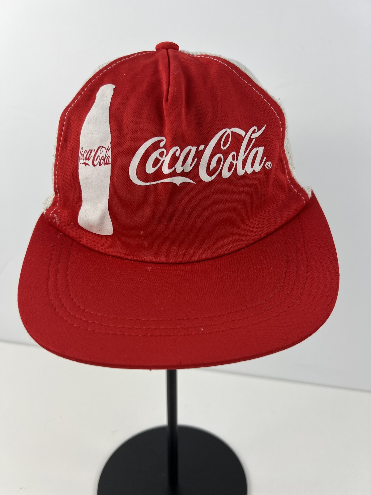Coca-Cola Red White Mesh Trucker Snapback Cap