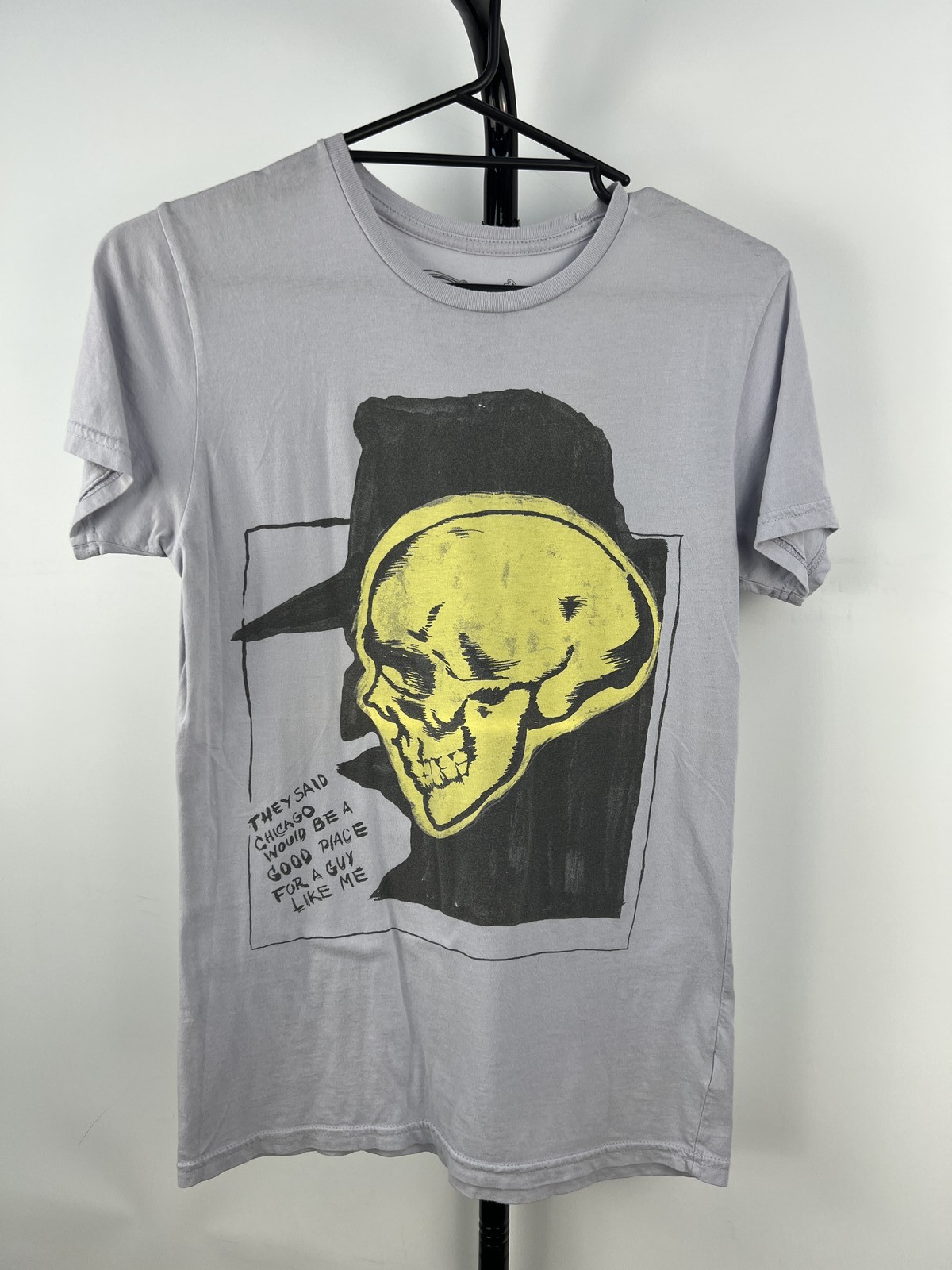Altru Made in USA Grey Graphic Skull T-Shirt Size Small 100% Cotton