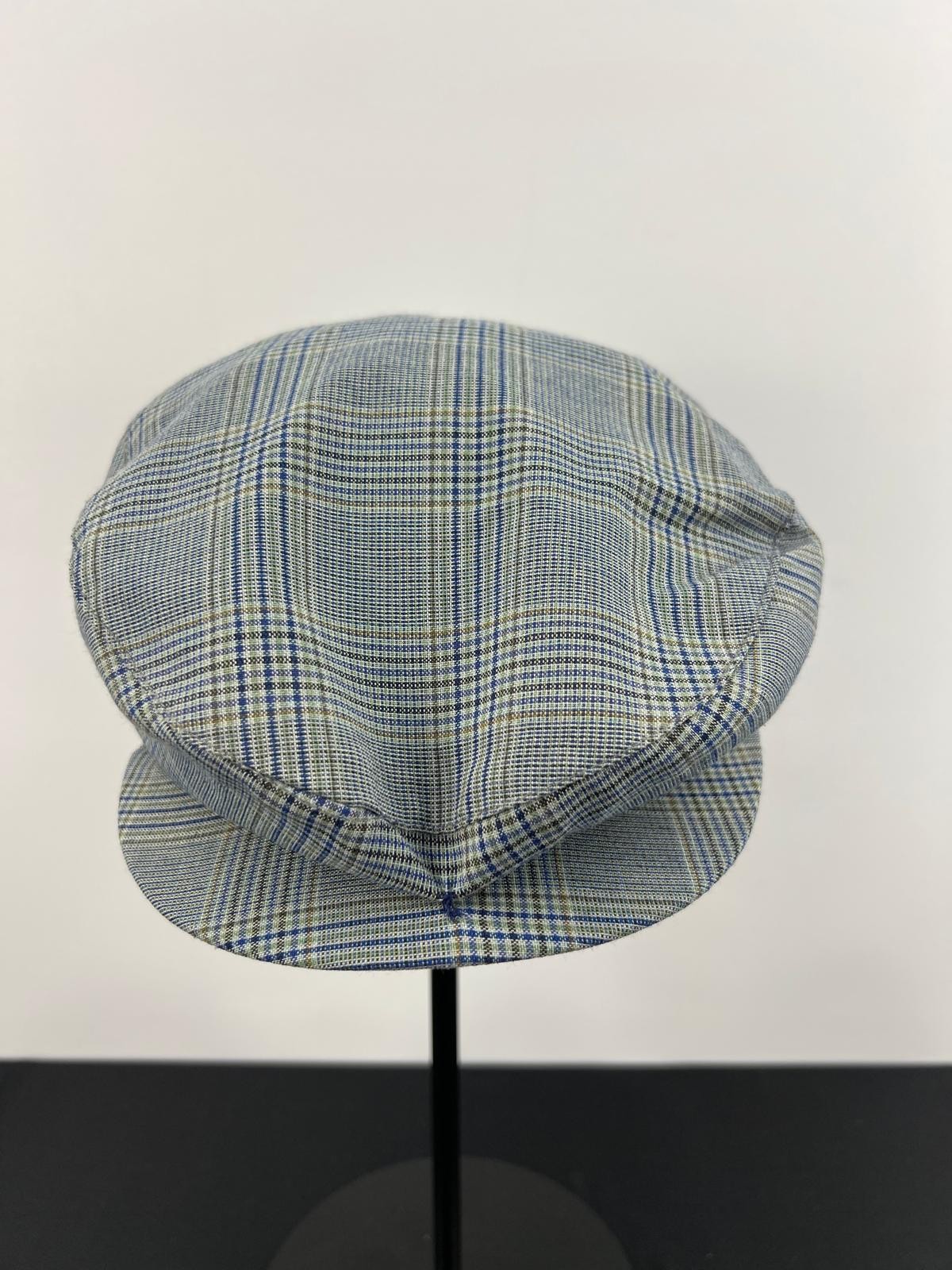 Boston Trade Mark blue check flat cap size 57