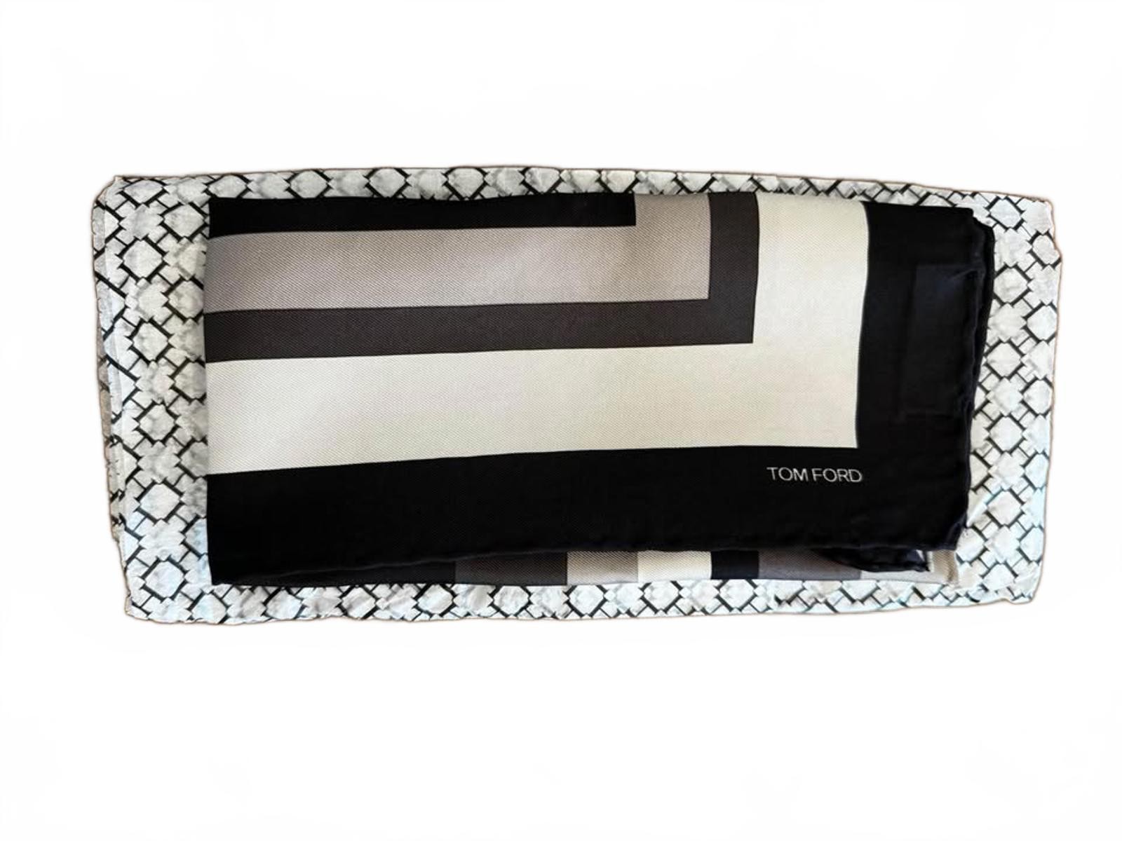 Tom Ford Pocket Squares – Set of 2 Designer Silk Handkerchiefs