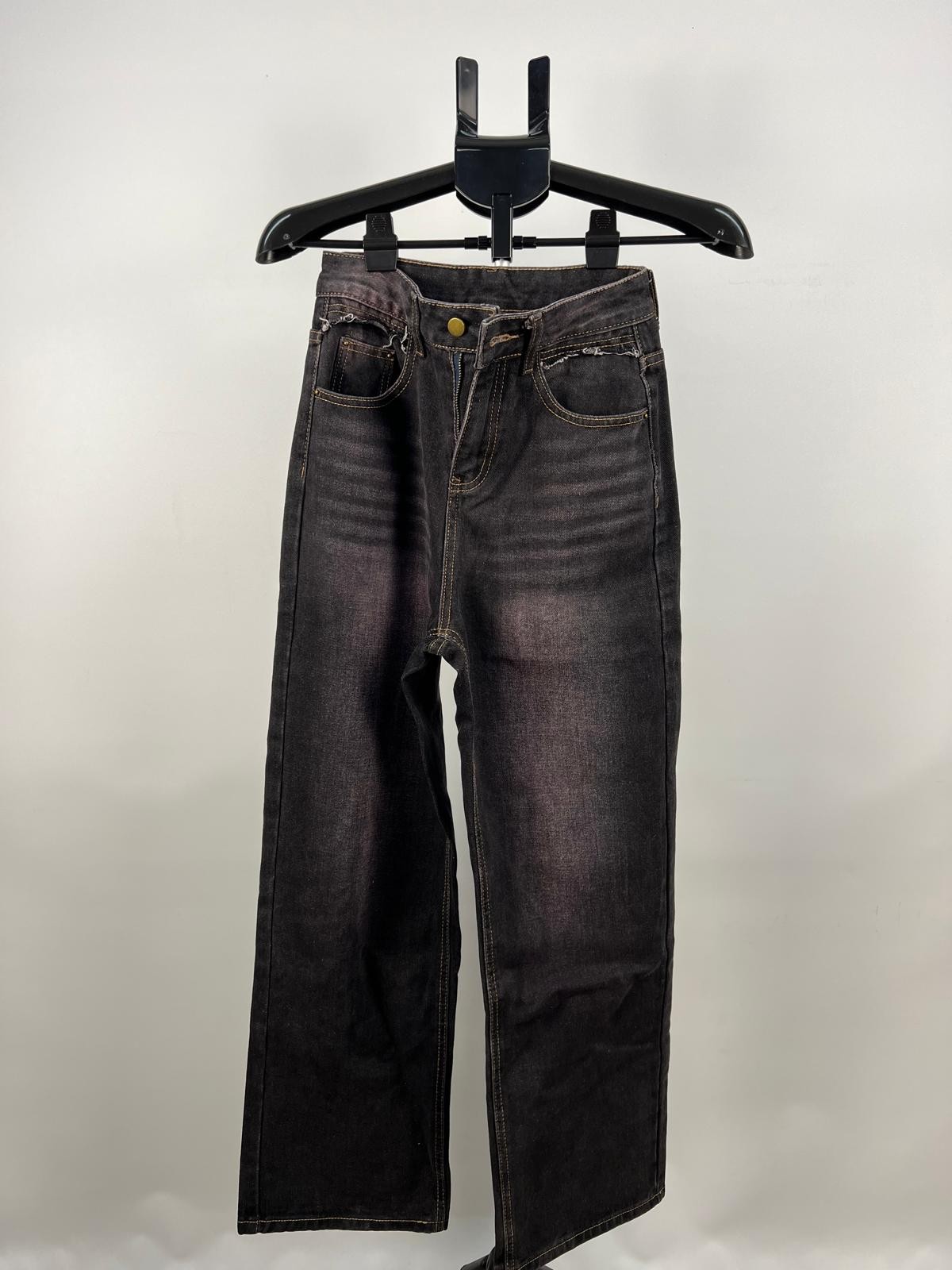 UBSING Dark Grey Washed Denim Jeans Size 8 155/64A (S)