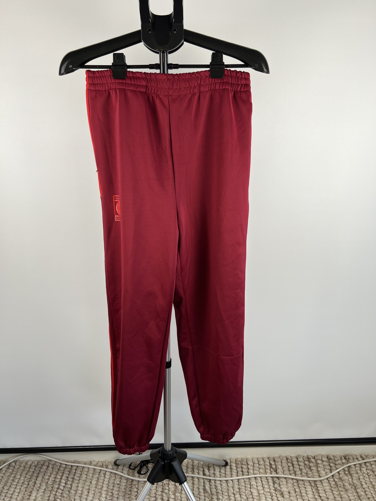 Yeezy x Adidas Calabasas Season 4 Burgundy Track Jogger Pants 100% Cotton