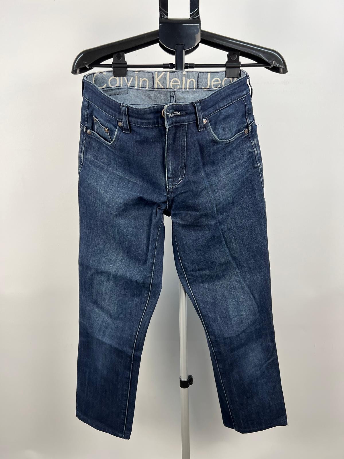 Calvin Klein Jeans 5-Pocket Blue Denim Straight Leg Jeans W33 L30