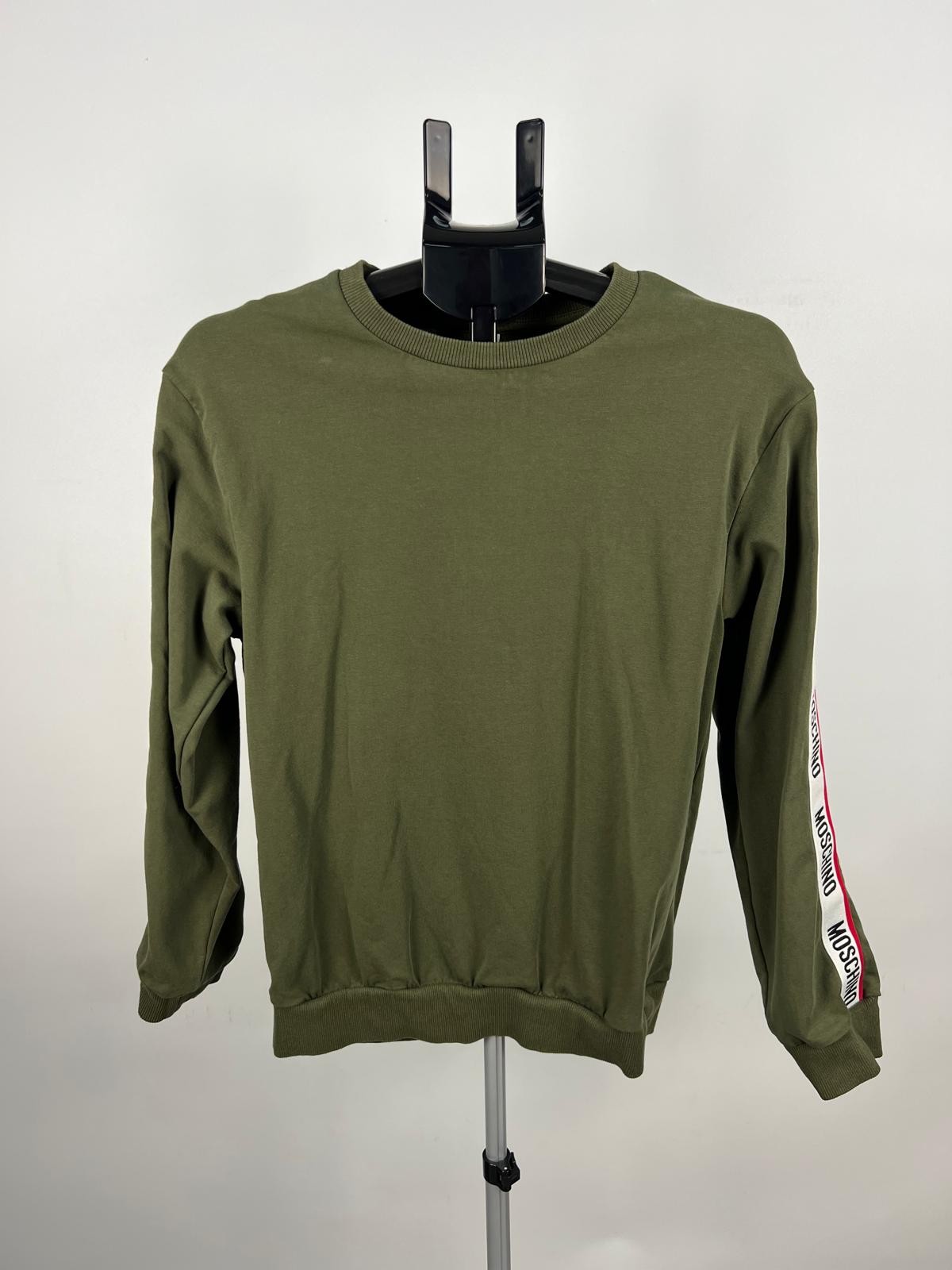 Moschino Logo Tape Crewneck Sweatshirt Green S