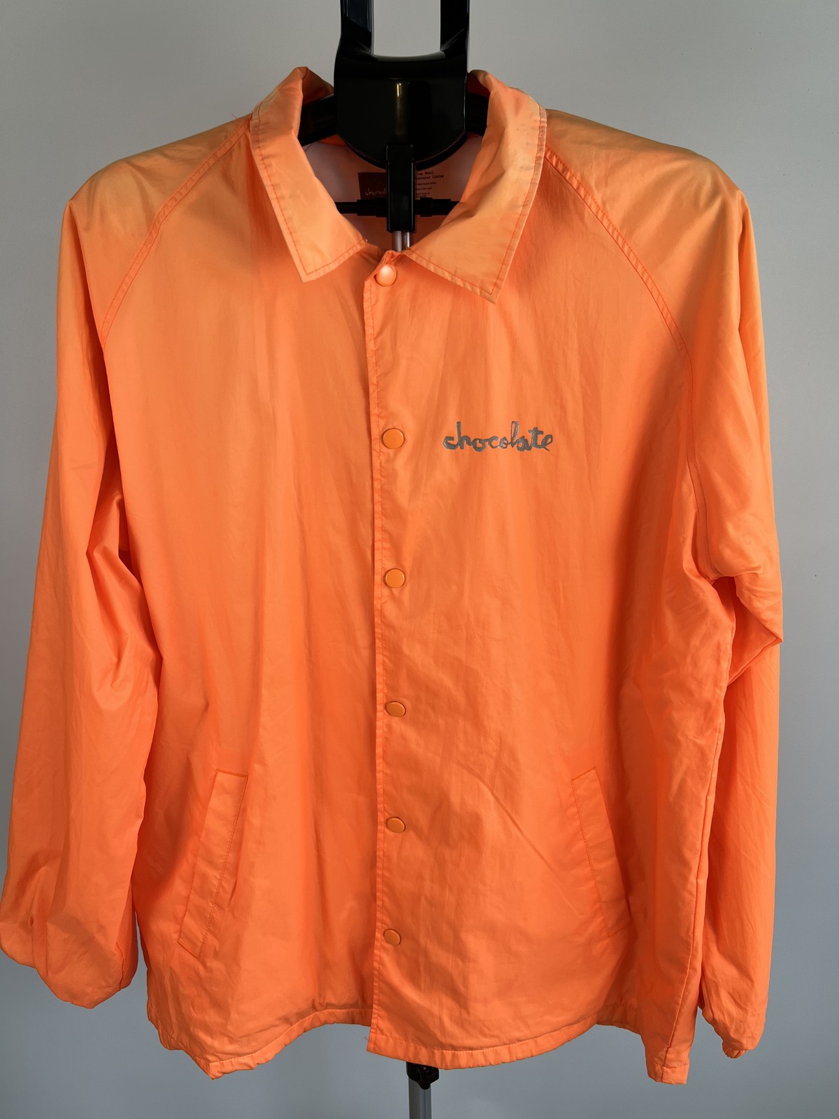 Chocolate orange nylon coach jacket XL