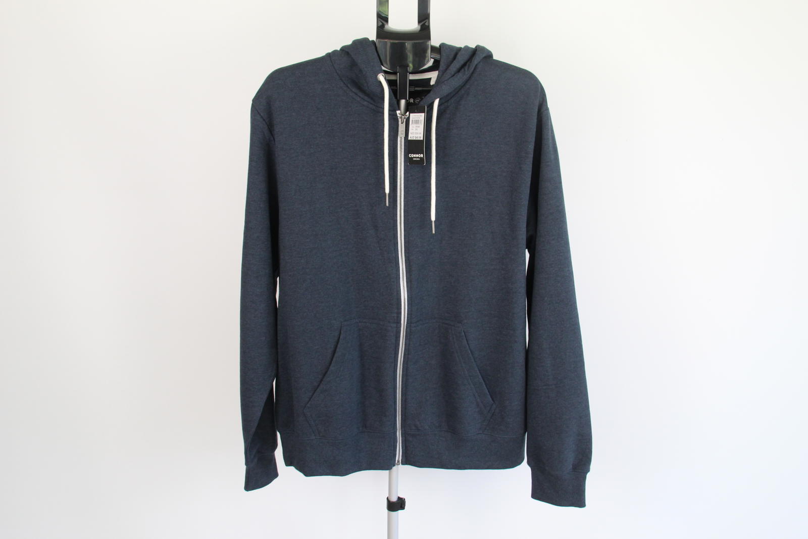 Connor Asher Full Zip Hoodie – Size 3XL – Denim Blue – New with Tags