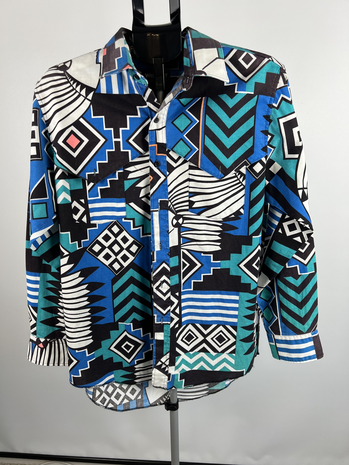 Wrangler Cowboy Cut Regular Fit Aztec Print Western Shirt 16-34
