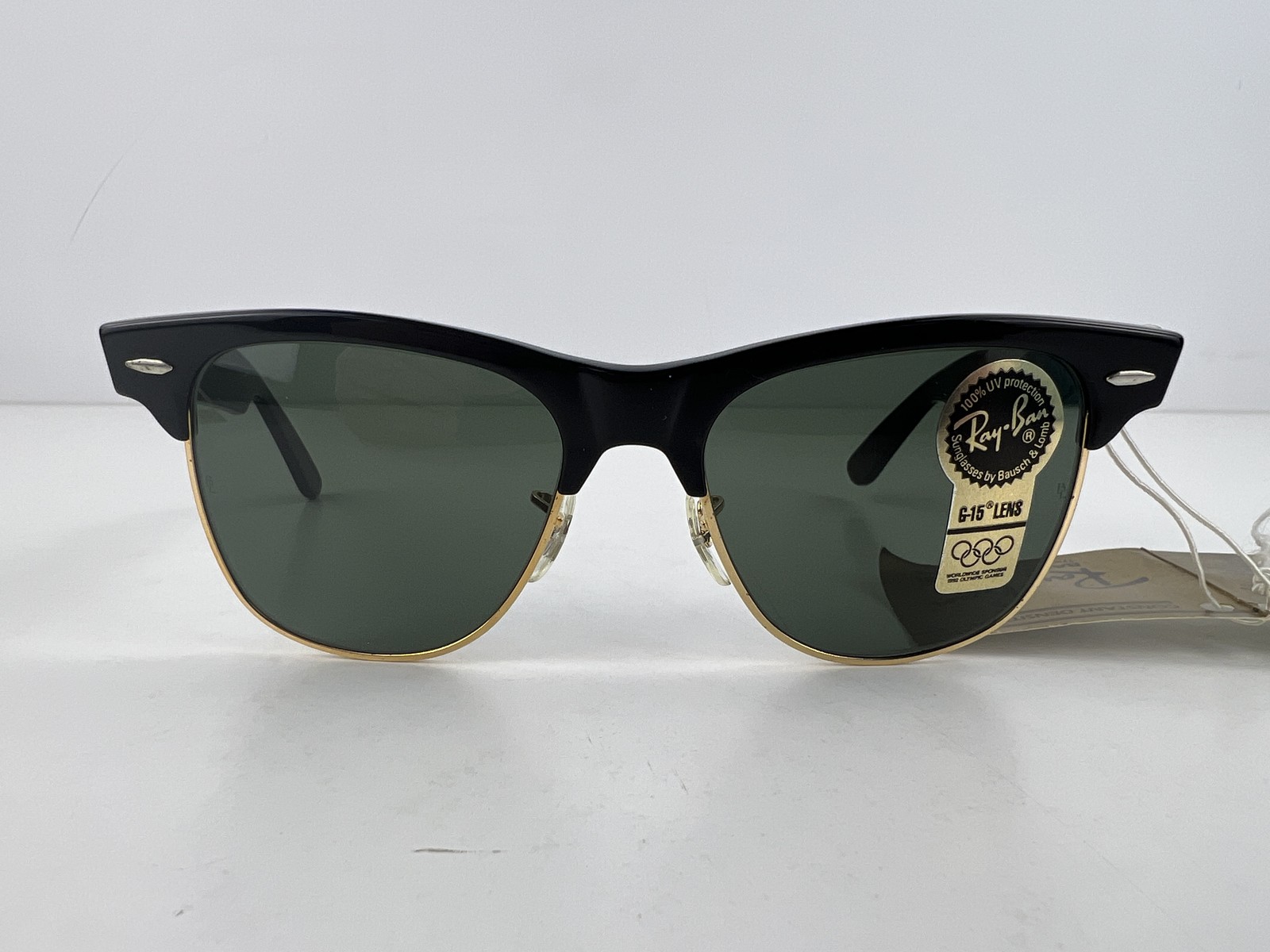 Ray-Ban B&L USA Vintage Black Clubmaster Style Sunglasses w Case