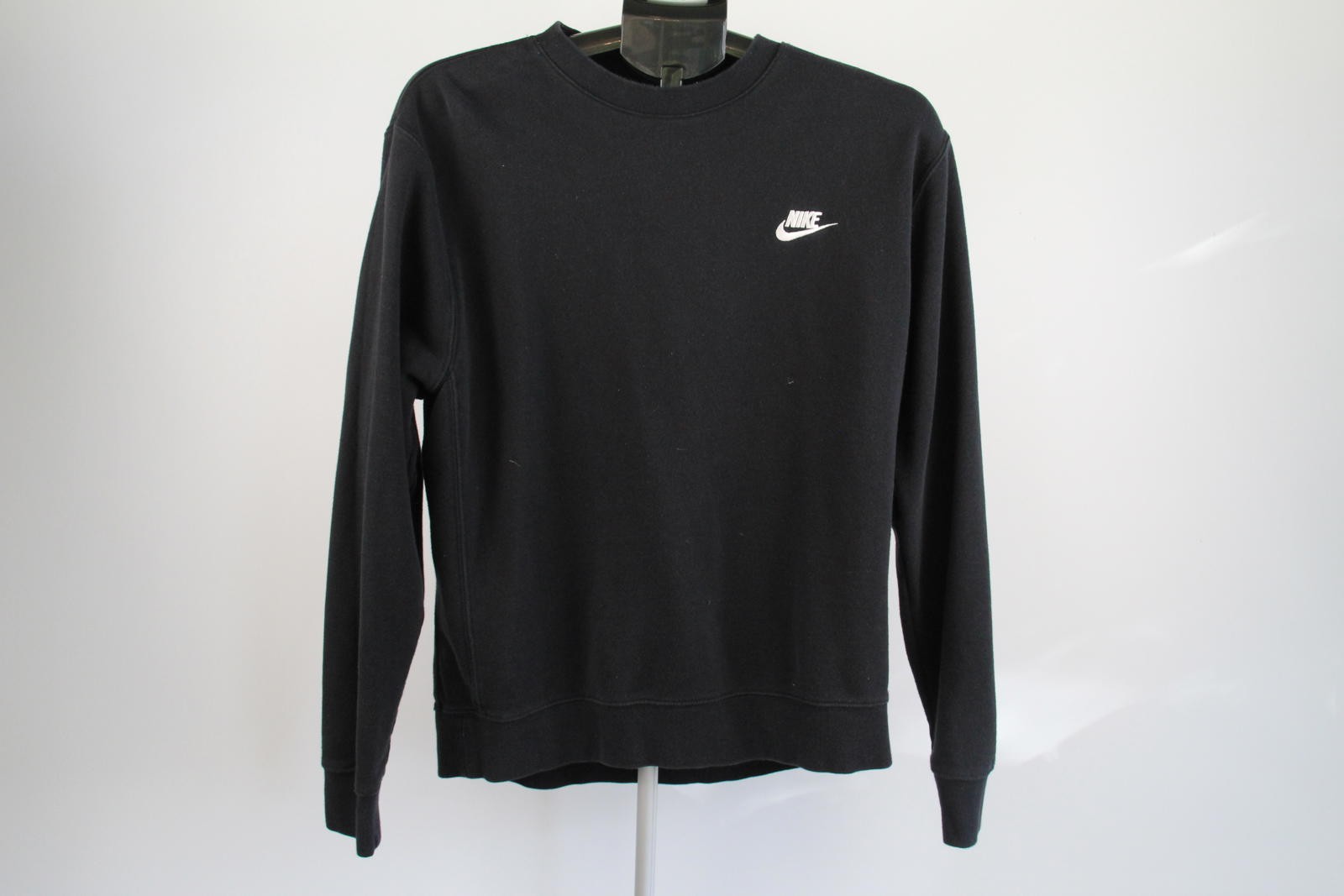 Nike Fleece Crew Neck Sweatshirt Men's Medium Black Pullover Jumper Warm Gym