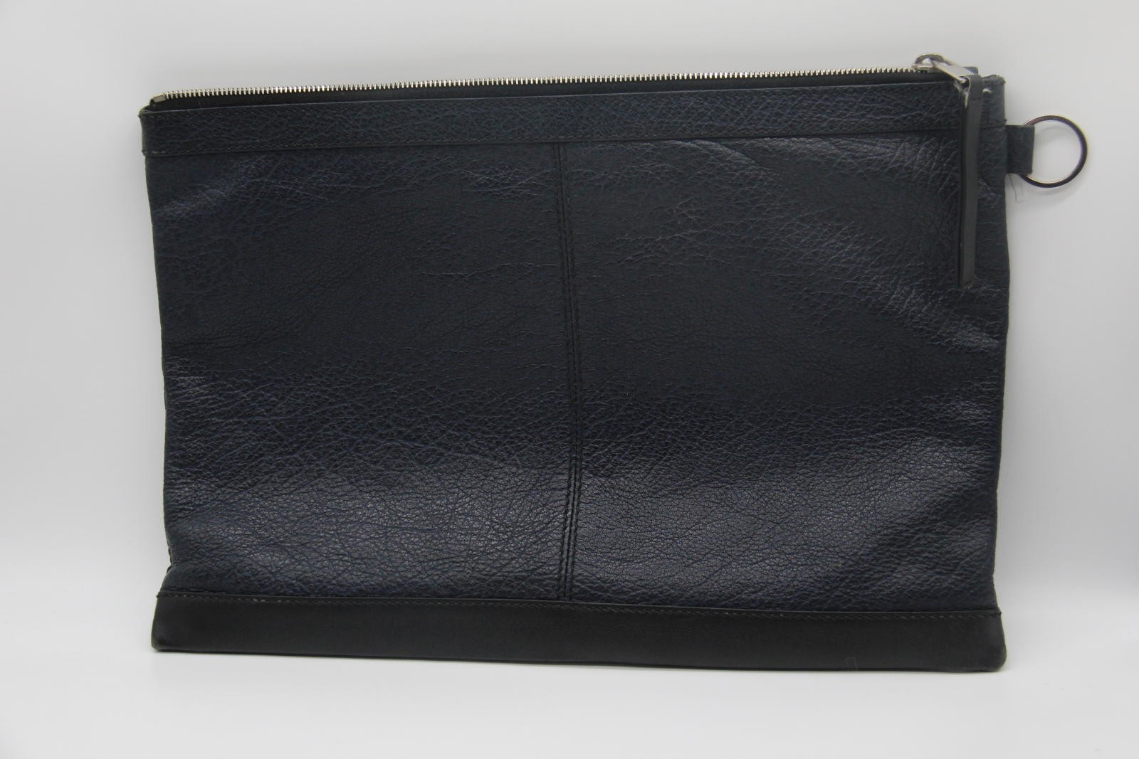 Balenciaga Paris Black Leather Clutch Bag