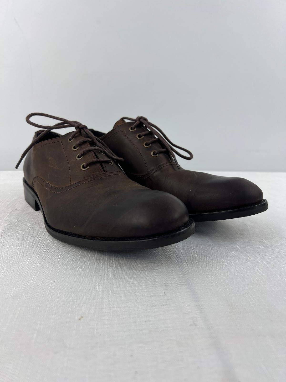 Bacco Bucci Studio Doyle Brown Leather Oxford Shoes US 8.5