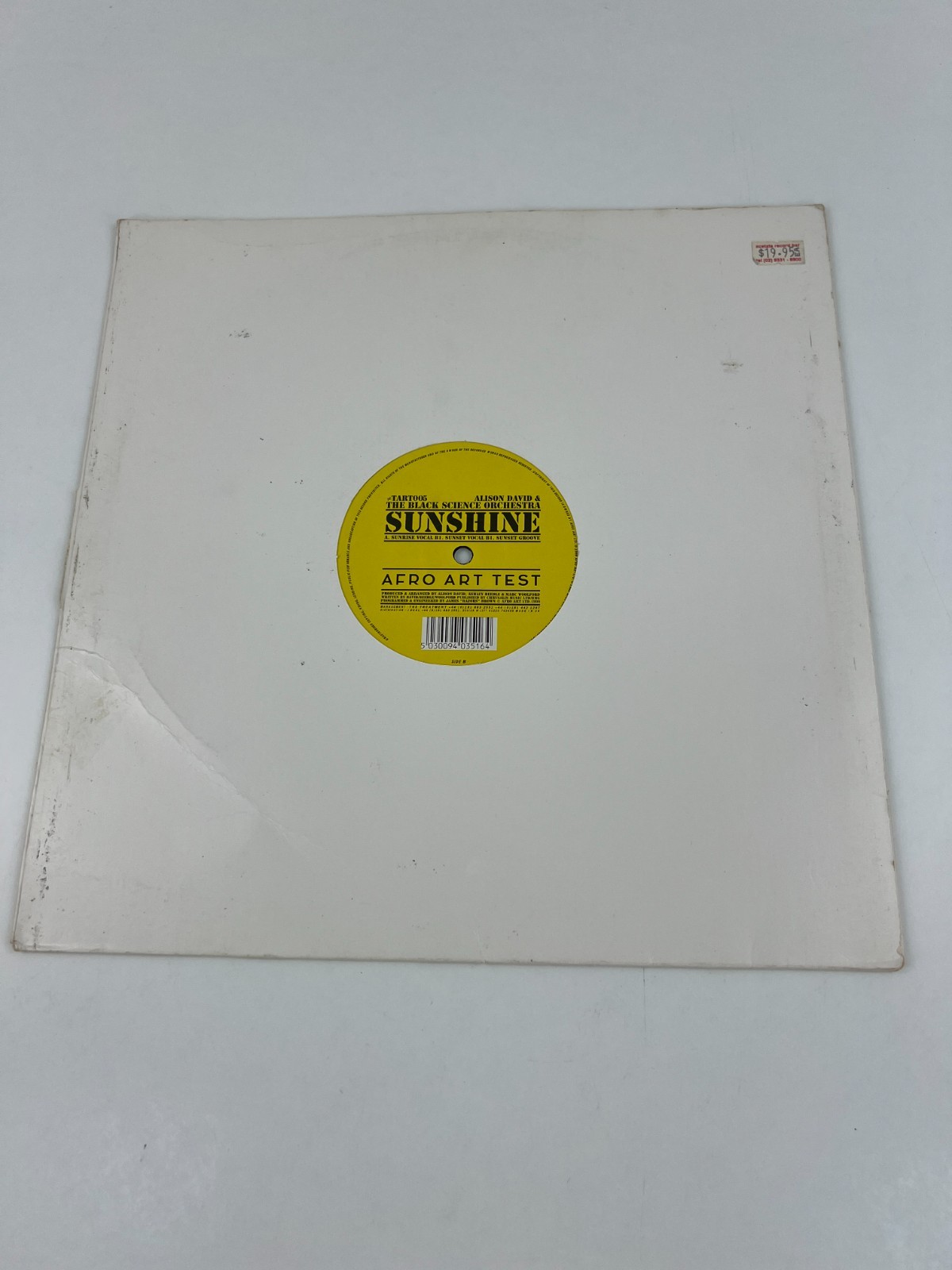 Alison David & The Black Science Orchestra – Sunshine (Afro Art Test) 12"