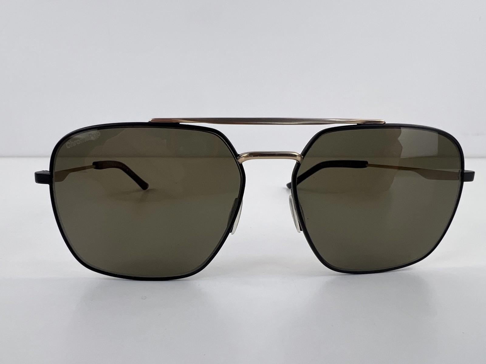 Smith Double Down matte black gold square sunglasses