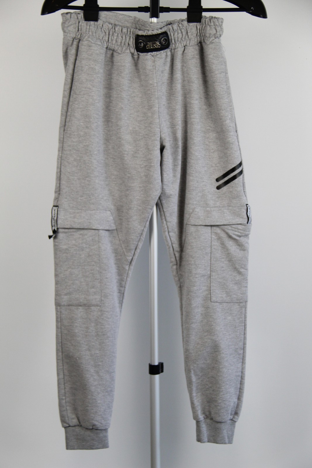 David & Gerenzo grey cargo joggers size S