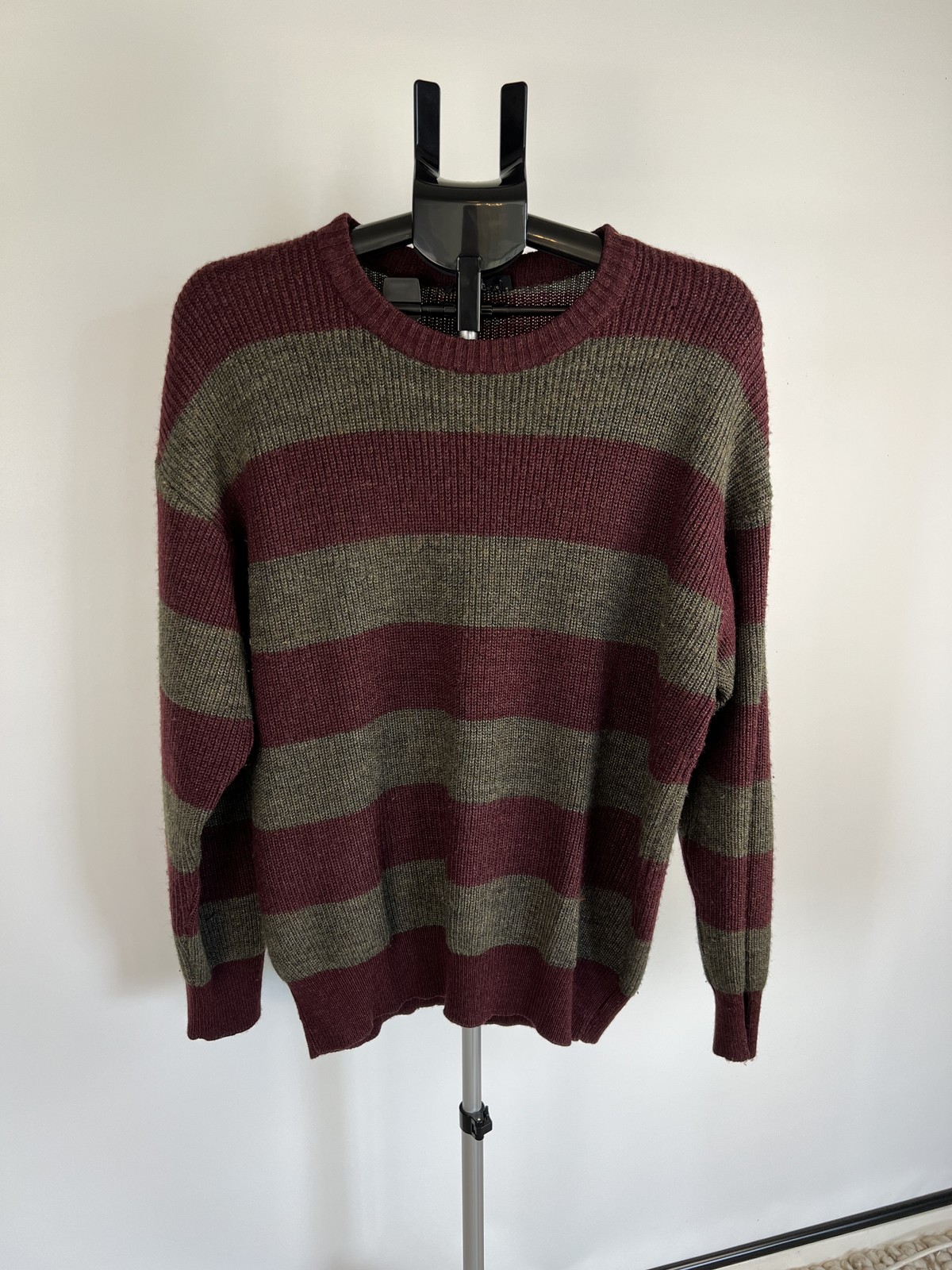 Pierre Cardin Paris striped wool acrylic jumper size 50