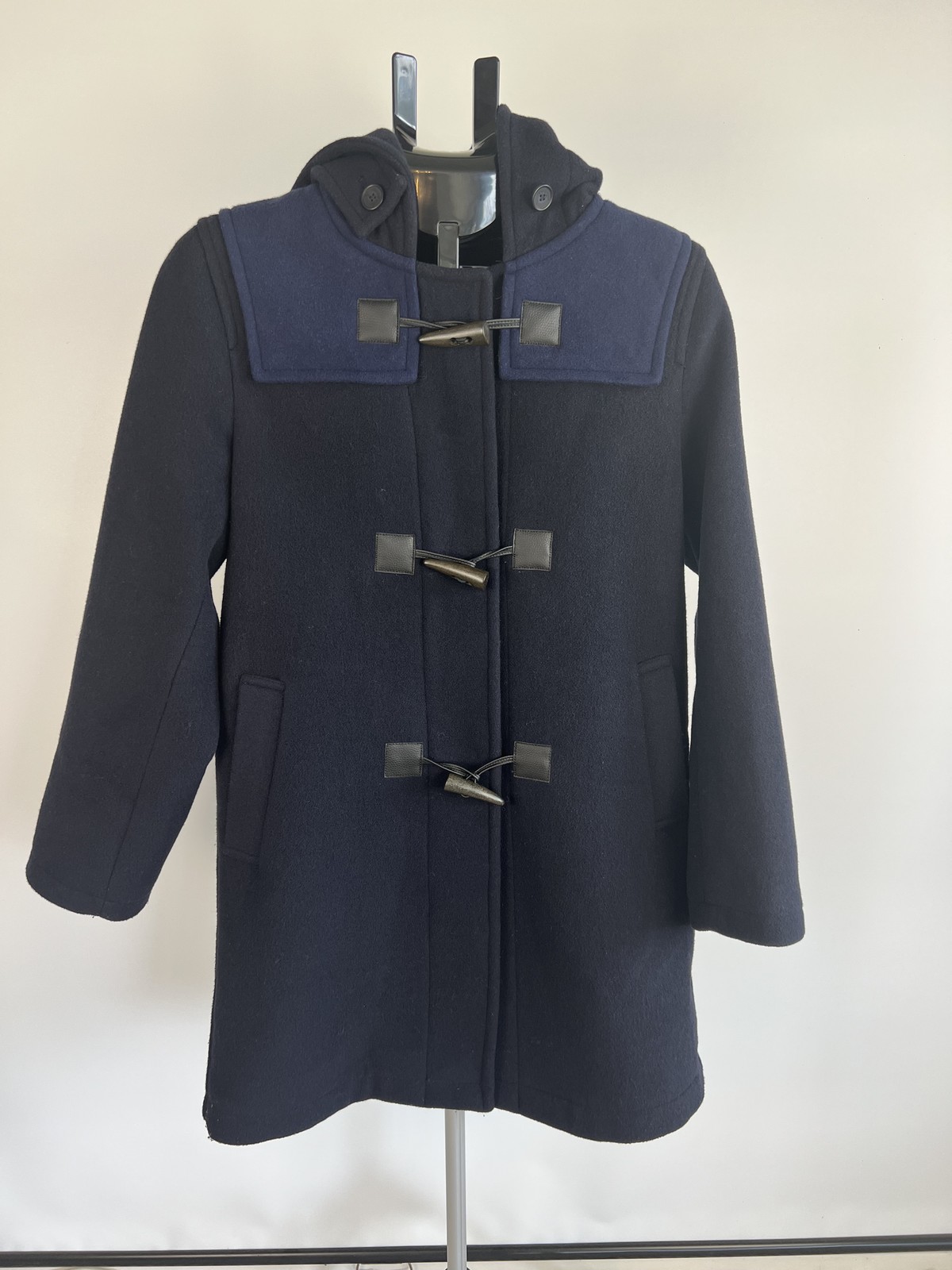 Uniqlo JW Anderson Navy Hooded Duffle Coat Size S