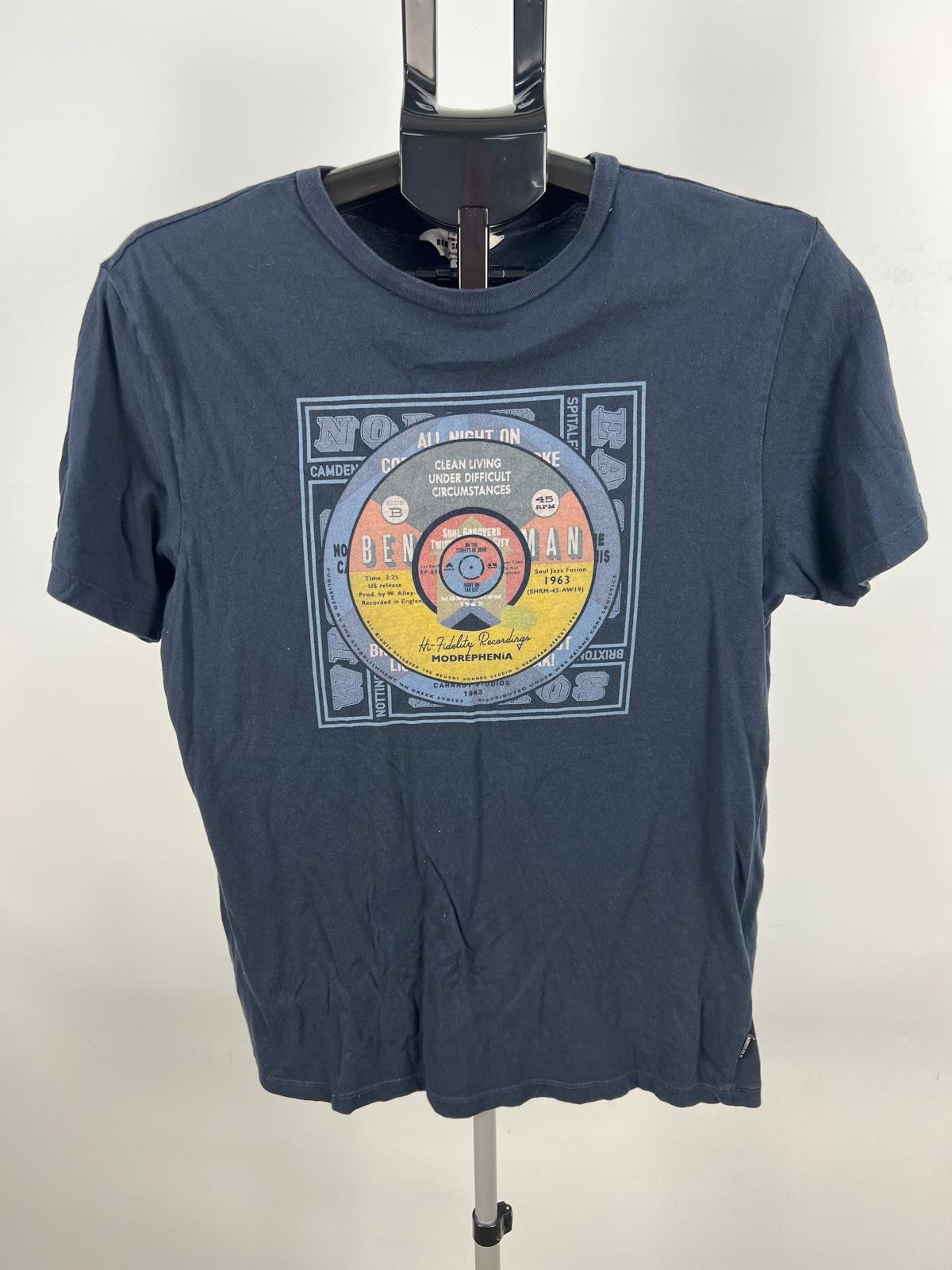 Ben Sherman Original Dark Navy Graphic Print T-Shirt Size M
