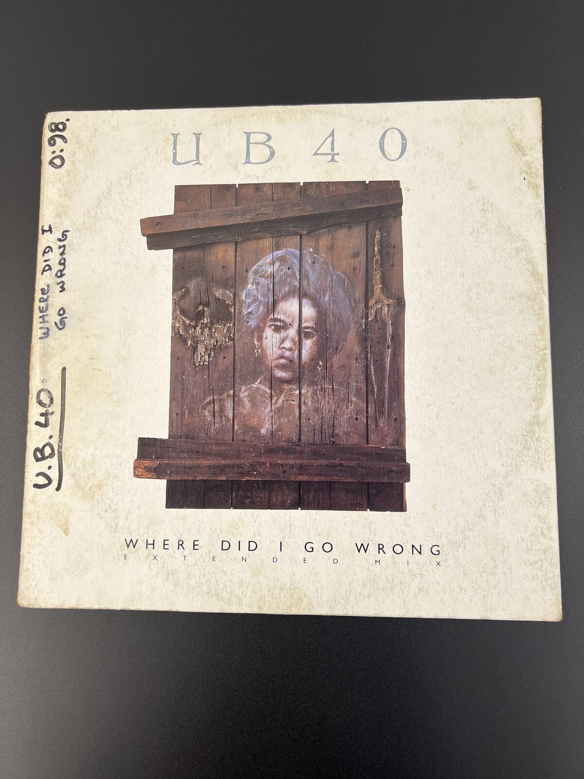 UB40 - Where Did I Go Wrong (1988) | 12" Vinyl