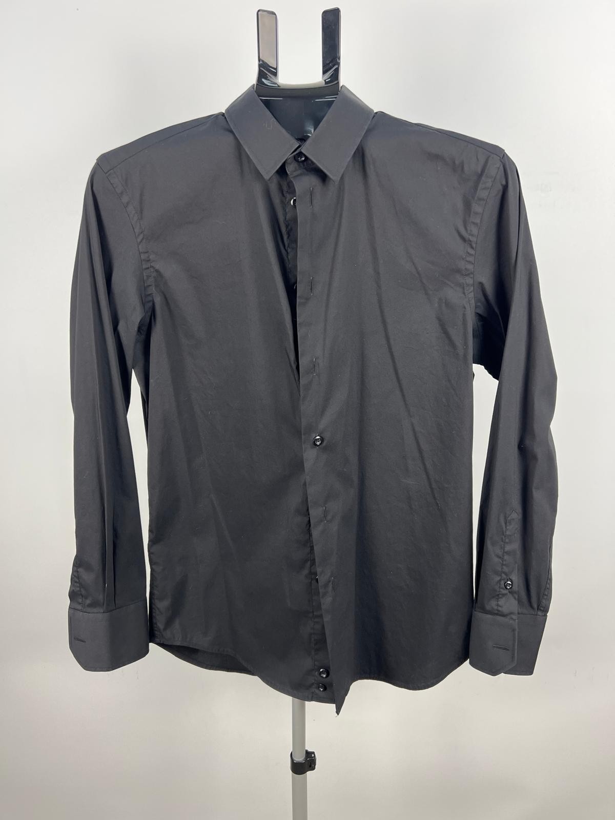 Emporio Armani Black Long Sleeve Button Front Shirt Size 39 15.5