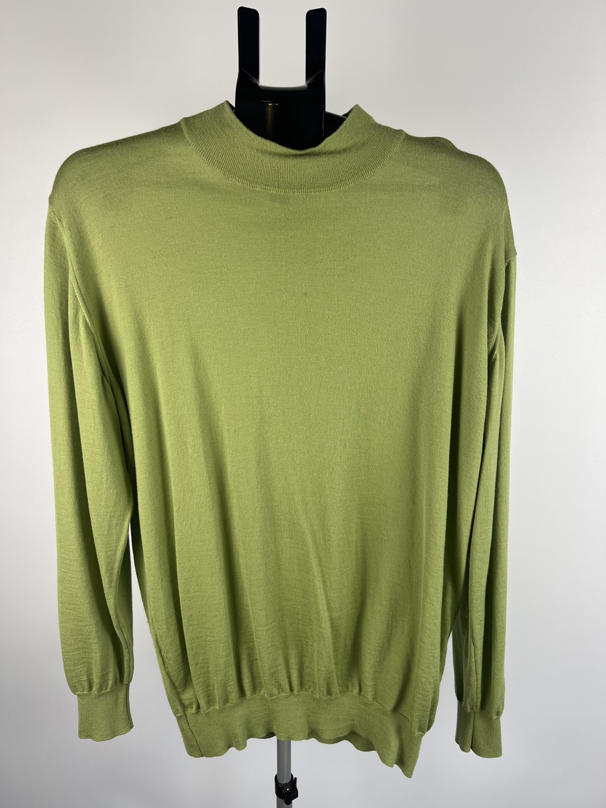 Cortigiani 100% Merino Wool Green Knit Jumper Size 54
