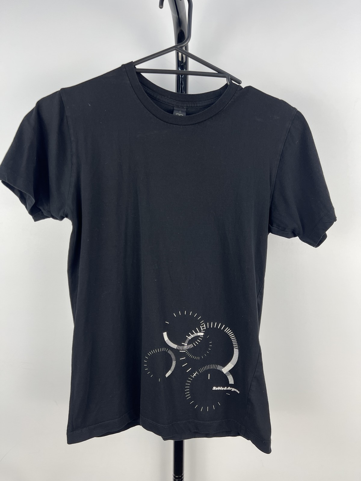 AS Colour Sable & Argent Black Graphic T-Shirt Size S