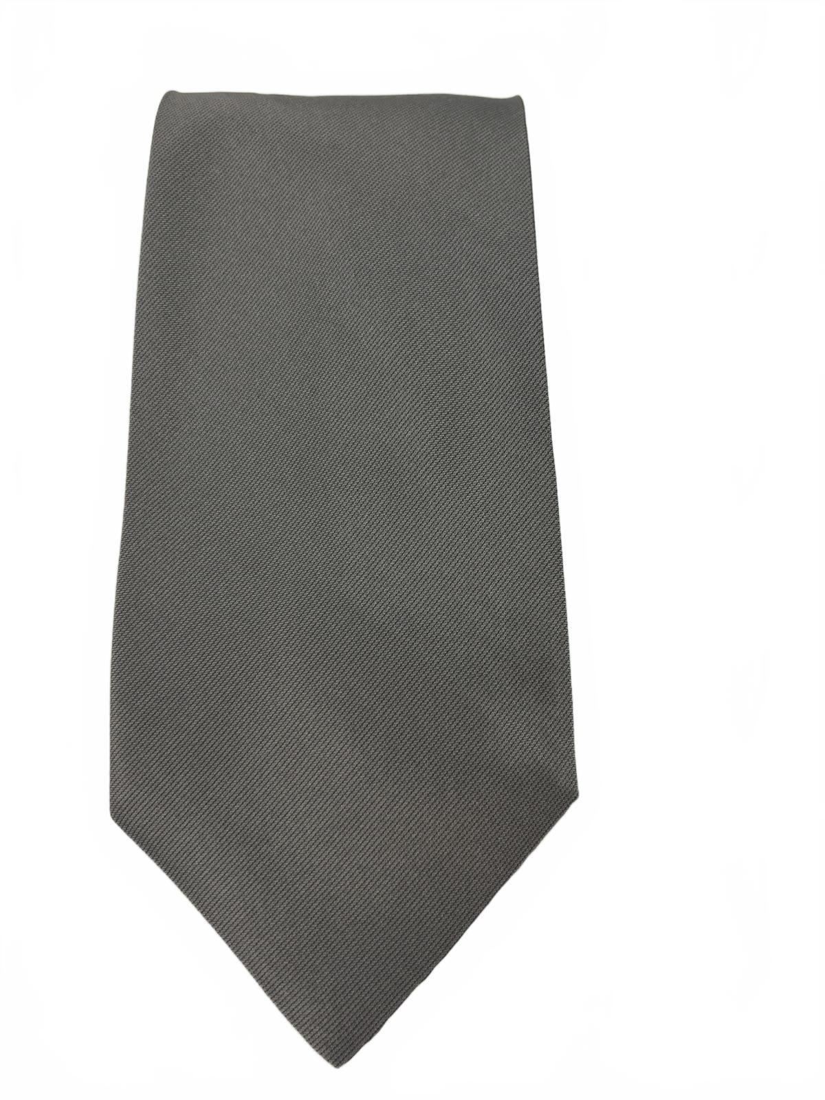 Yves Saint Laurent Silk Tie – Taupe / Grey Textured (Made in Italy)