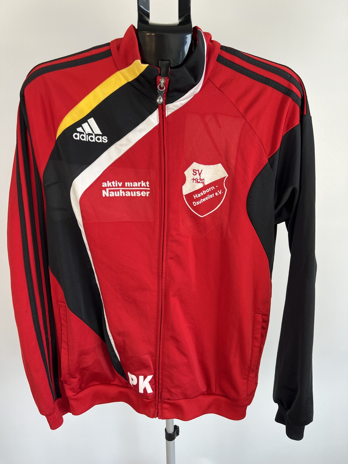 Adidas SV Hasborn Dautweiler Red Football Track Jacket M