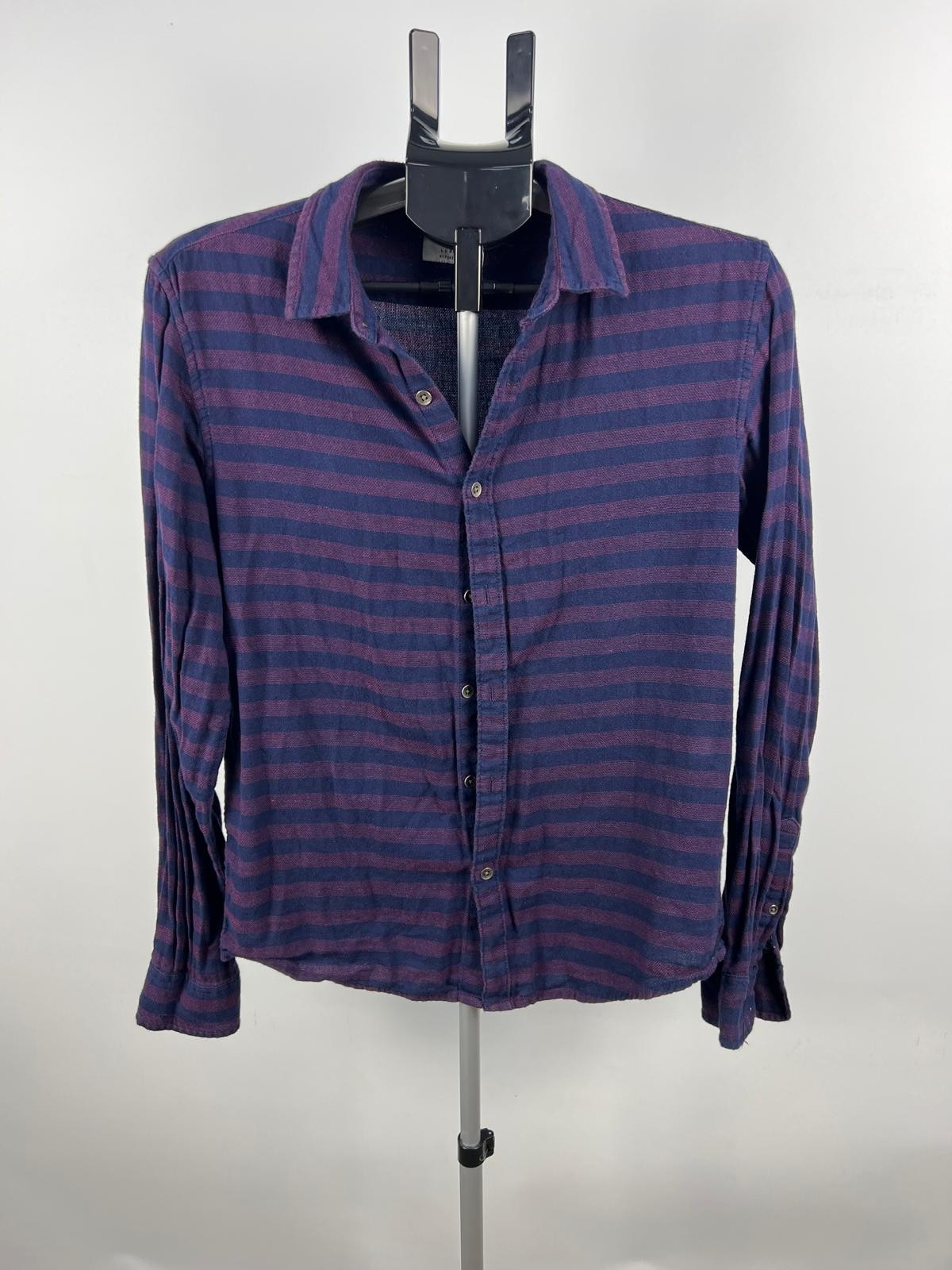 Pepe Jeans Beat Lander Slim Striped Shirt Navy Red Size S