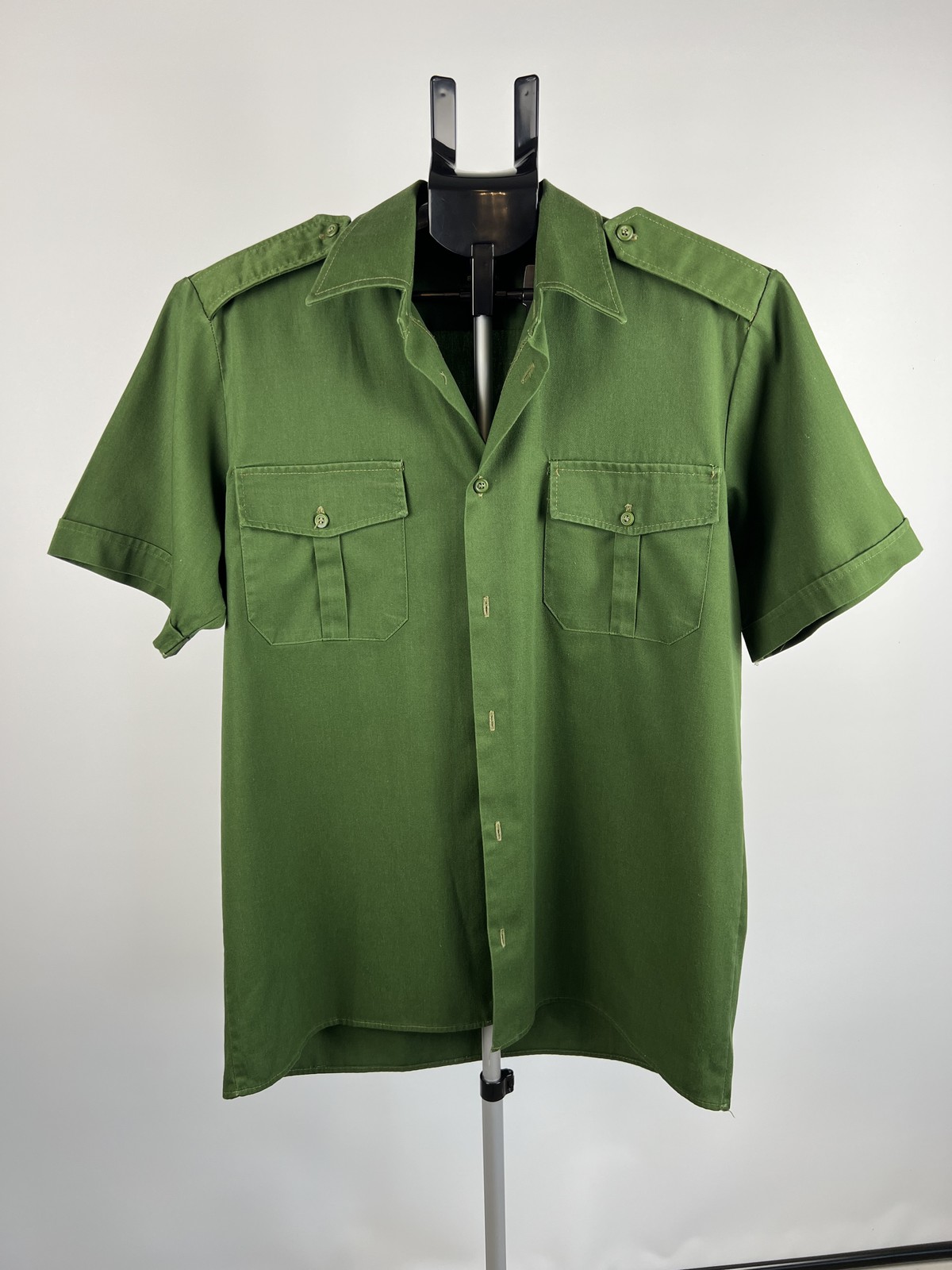 Bronson green short sleeve military style shirt size 17