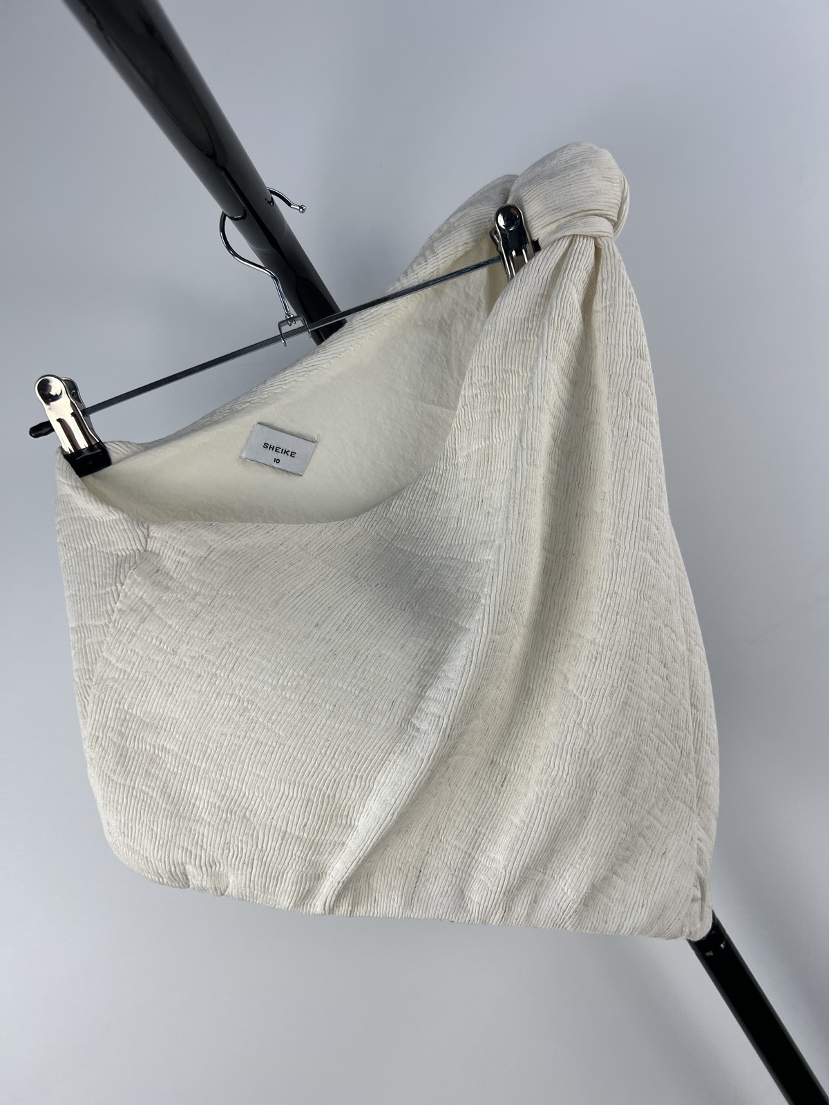 Sheike Cream One Shoulder Knot Crop Top Size 10