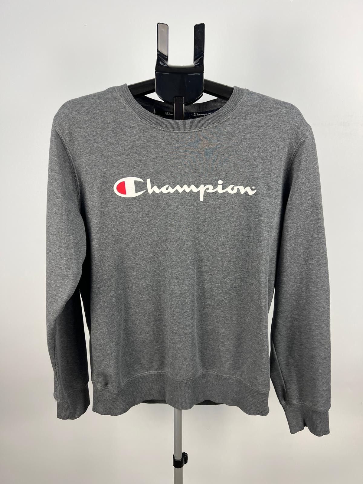 Champion Grey Logo Crewneck Sweatshirt Size M