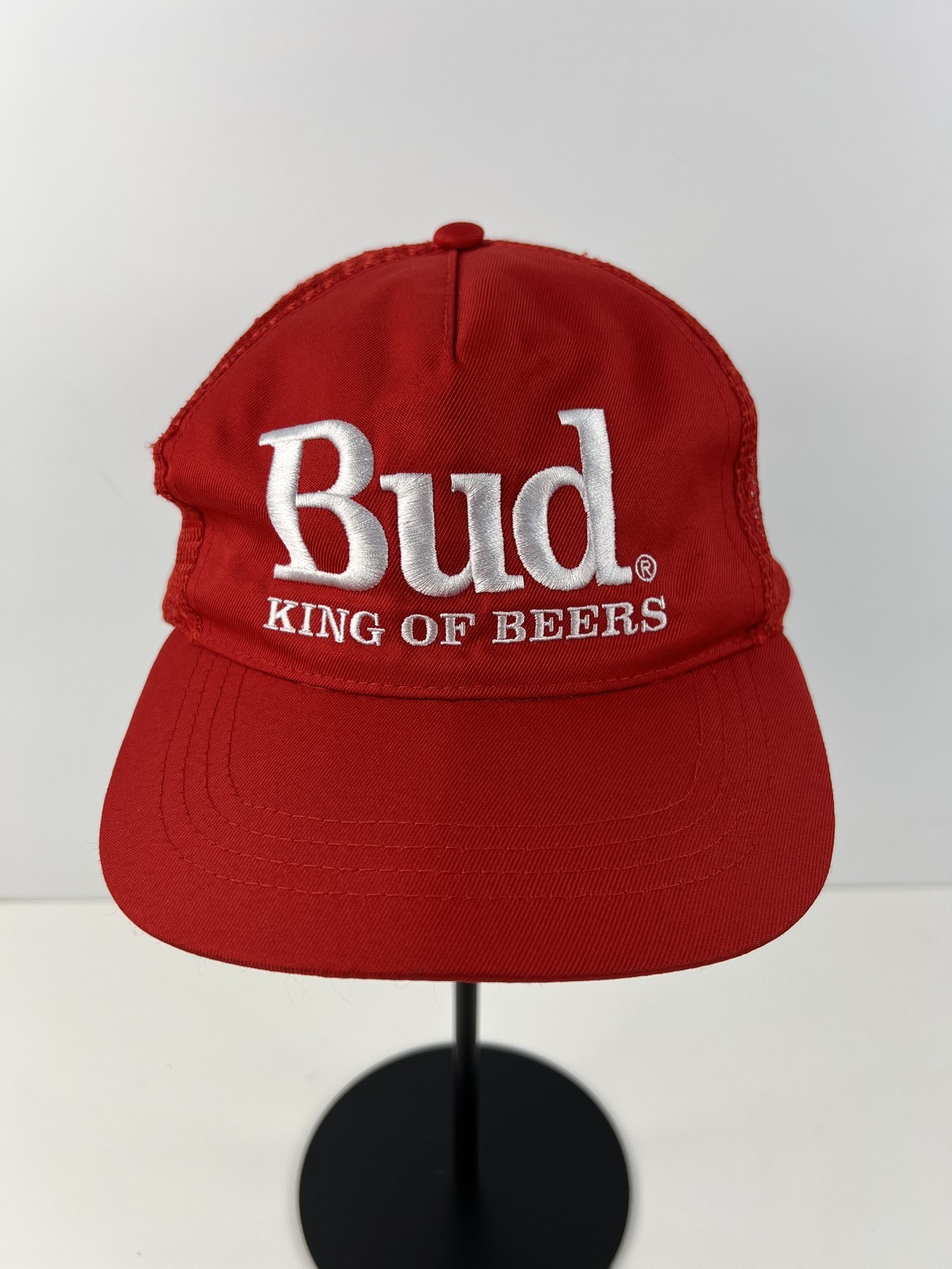 Red Bud King Of Beers Mesh Trucker Snapback Cap