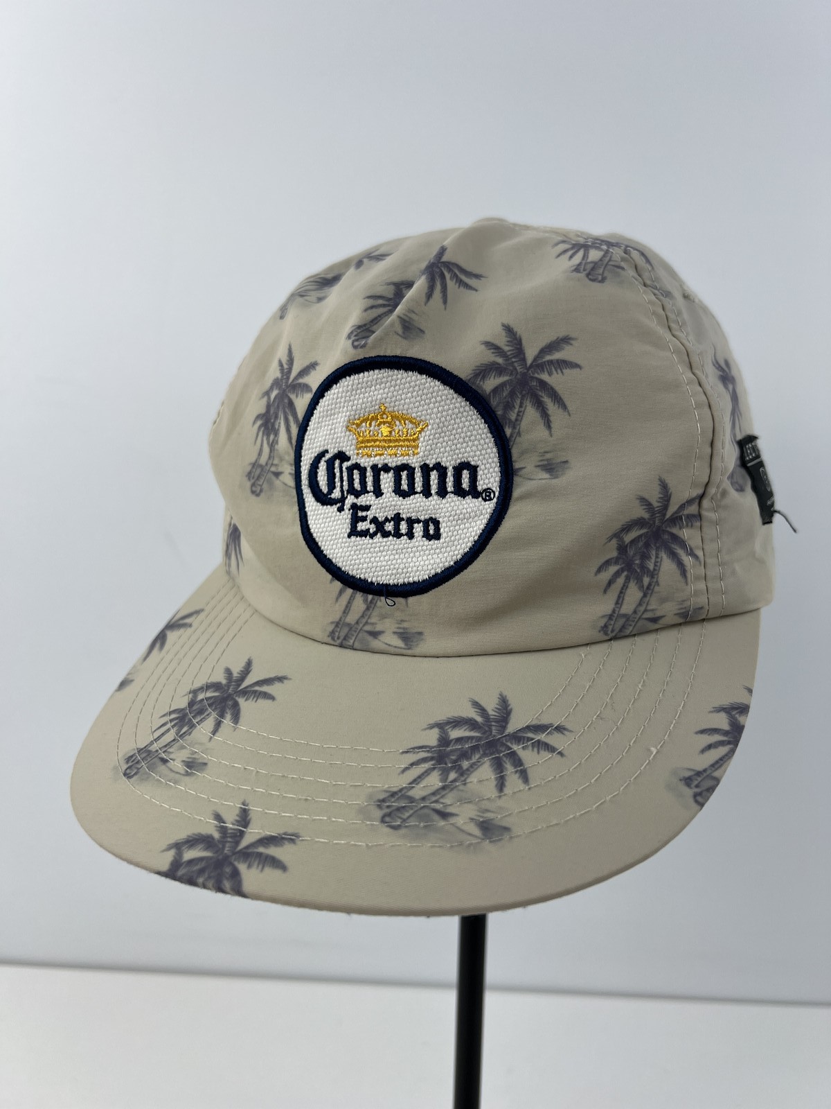 Electric California Corona Extra Palm Tree Snapback Hat Beige
