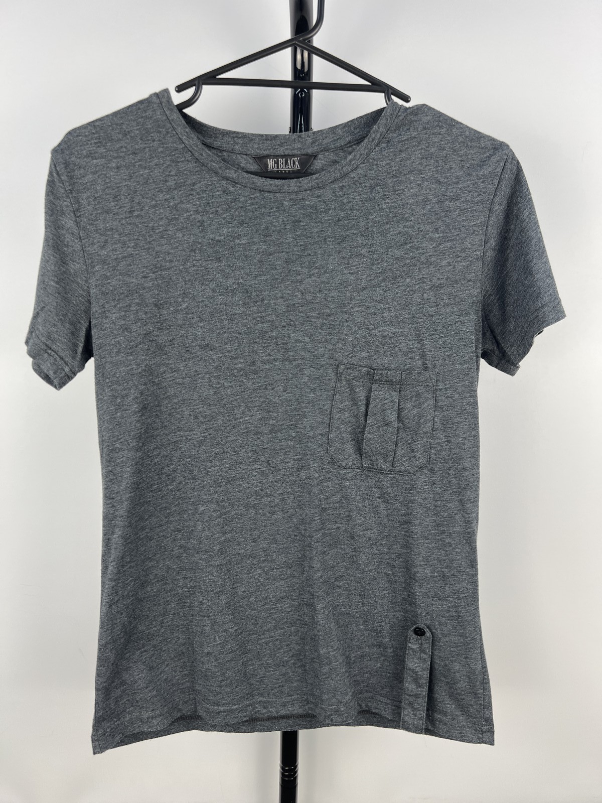 MG Black Label Grey Pocket T-Shirt Size S 100% Cotton