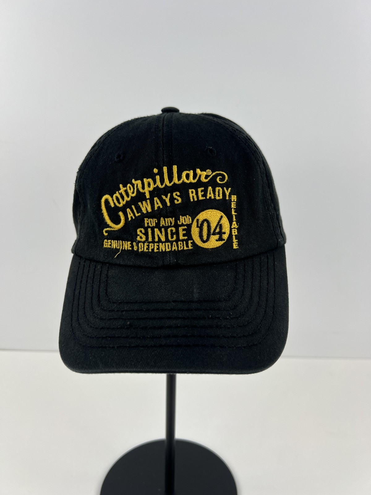Caterpillar Always Ready Since 04 Black Cotton Baseball Cap