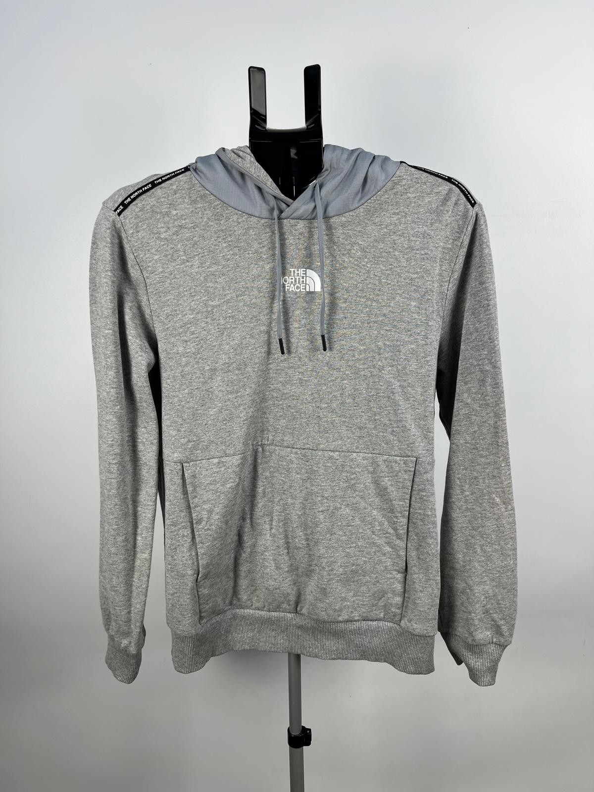 The North Face Mens Small Grey Pullover Hoodie Logo Sweatshirt