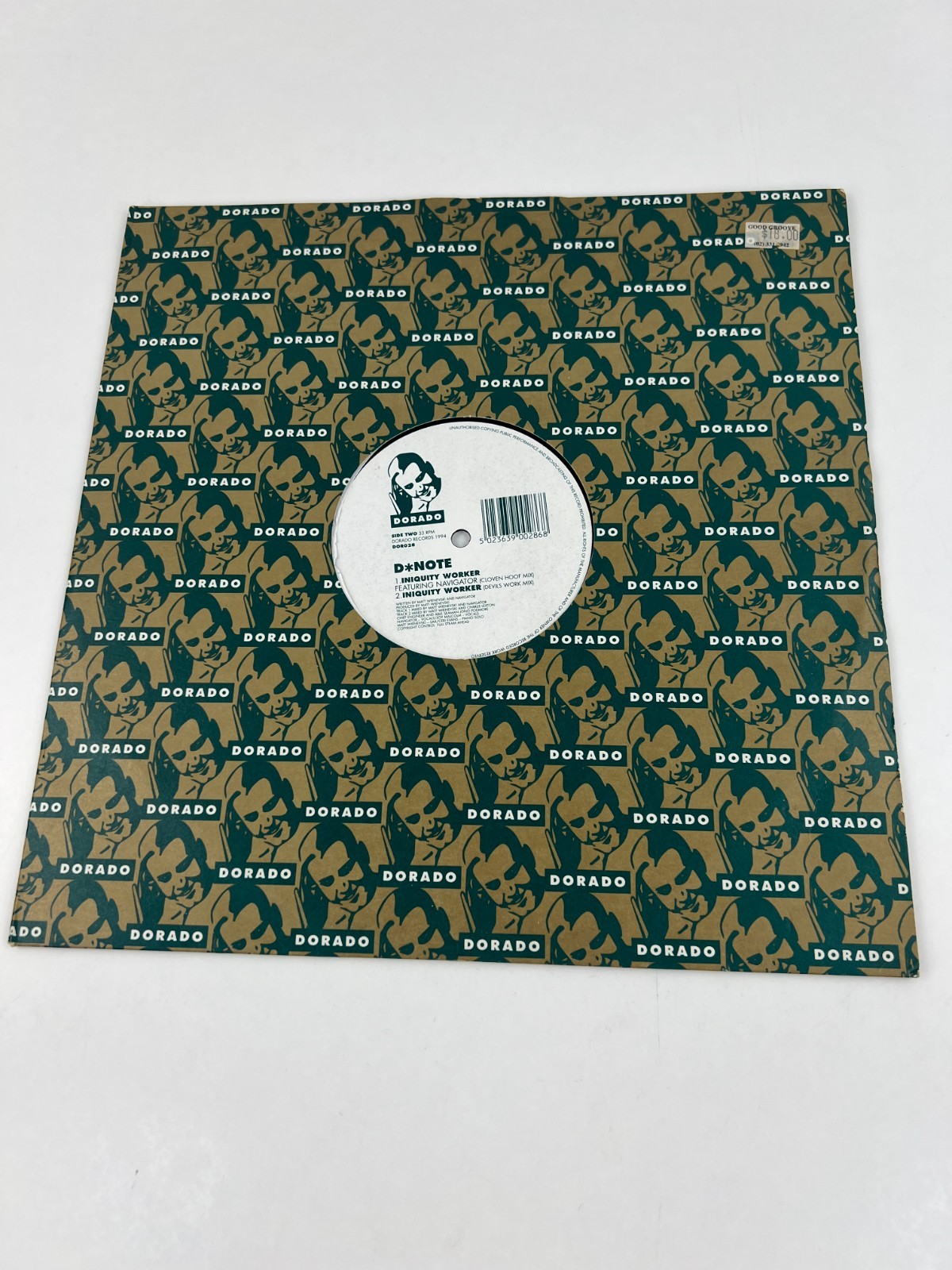 D*Note – Iniquity Worker (Navigator Mixes) – Dorado DOR028 12" 1994 UK