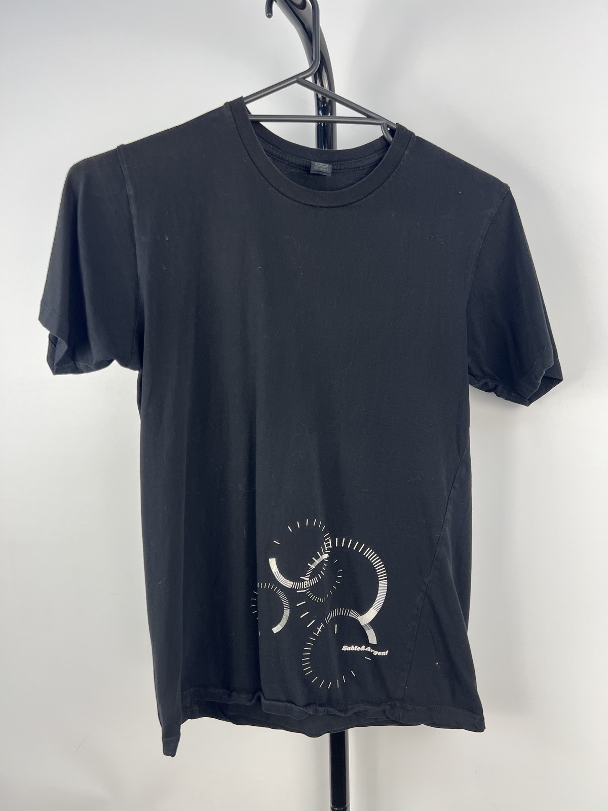 AS Colour Black Graphic Print Crew Neck T-Shirt Size S