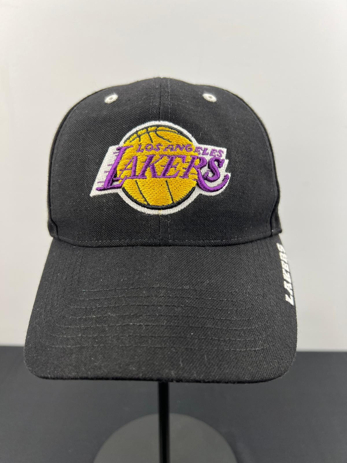 Vintage Los Angeles Lakers Hat Black Twins Enterprise Strapback Hat One Size
