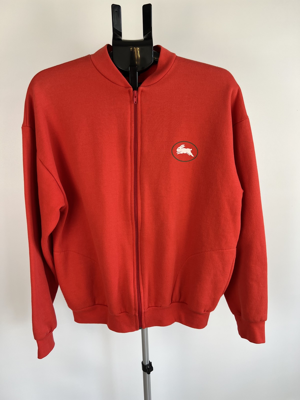 LWR Red Zip Front Sweatshirt Jacket Size 16 Made in Australia