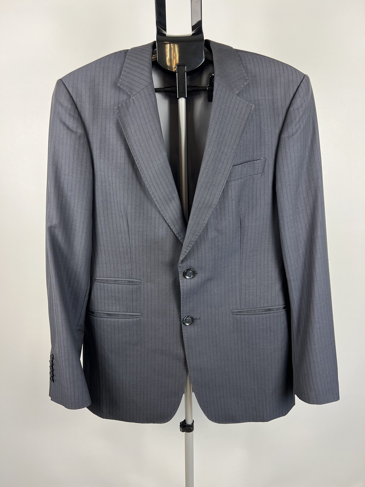 Calibre Daniels 40R Grey Pinstripe 100% Wool Suit Jacket