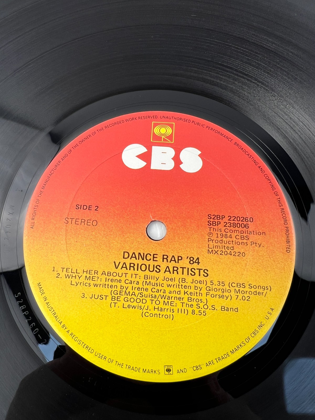 Dance Rap ’84 – Various Artists – 2xLP