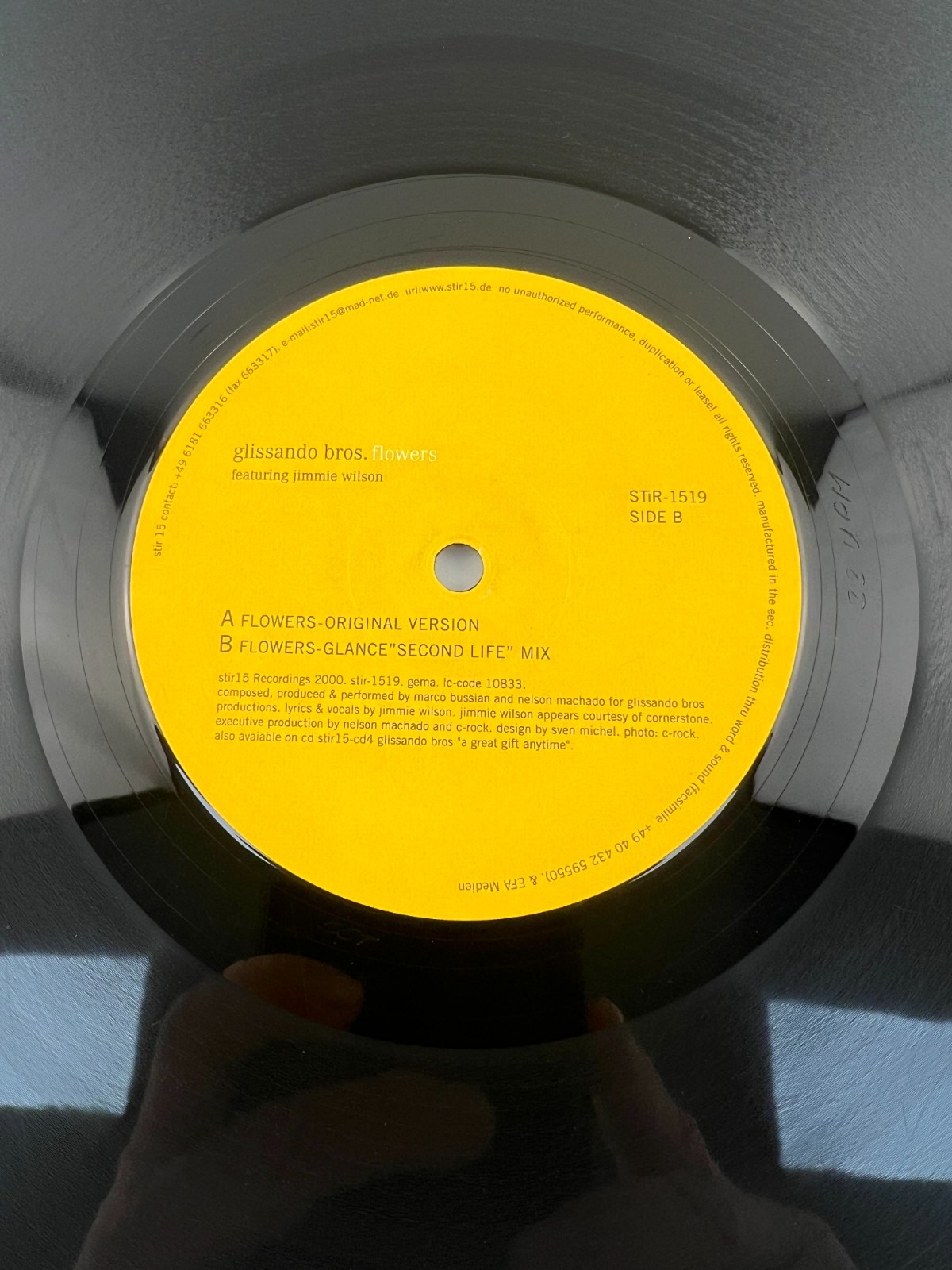 Glissando Bros. – Flowers (feat. Jimmie Wilson) STR15-1519 12"