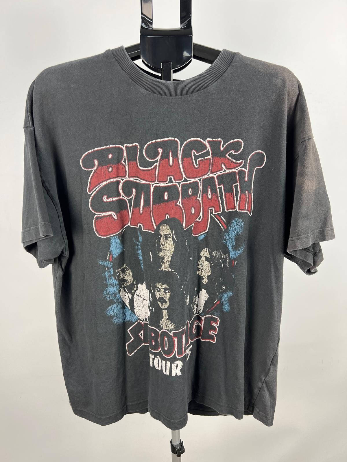 Black Sabbath Sabotage Tour '75 Graphic T-Shirt Washed Black L/XL