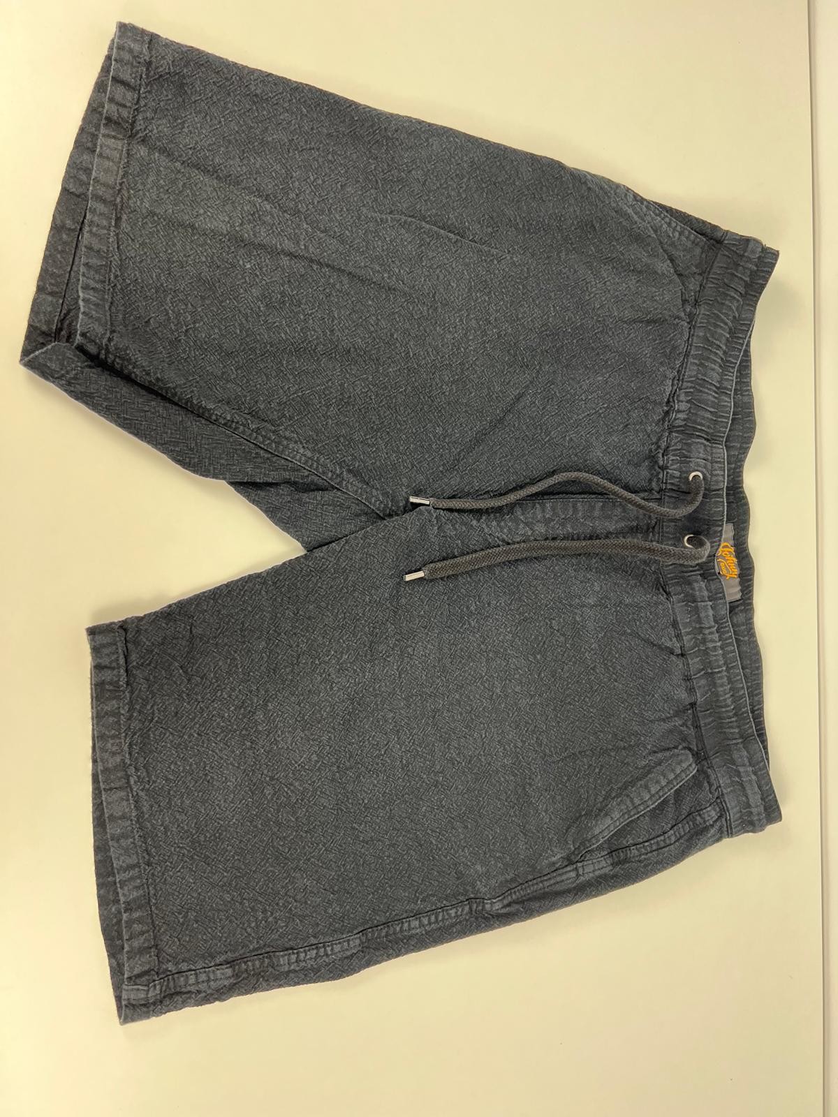 Johnny Bigg Grey Drawstring Linen Cotton Shorts Size 40