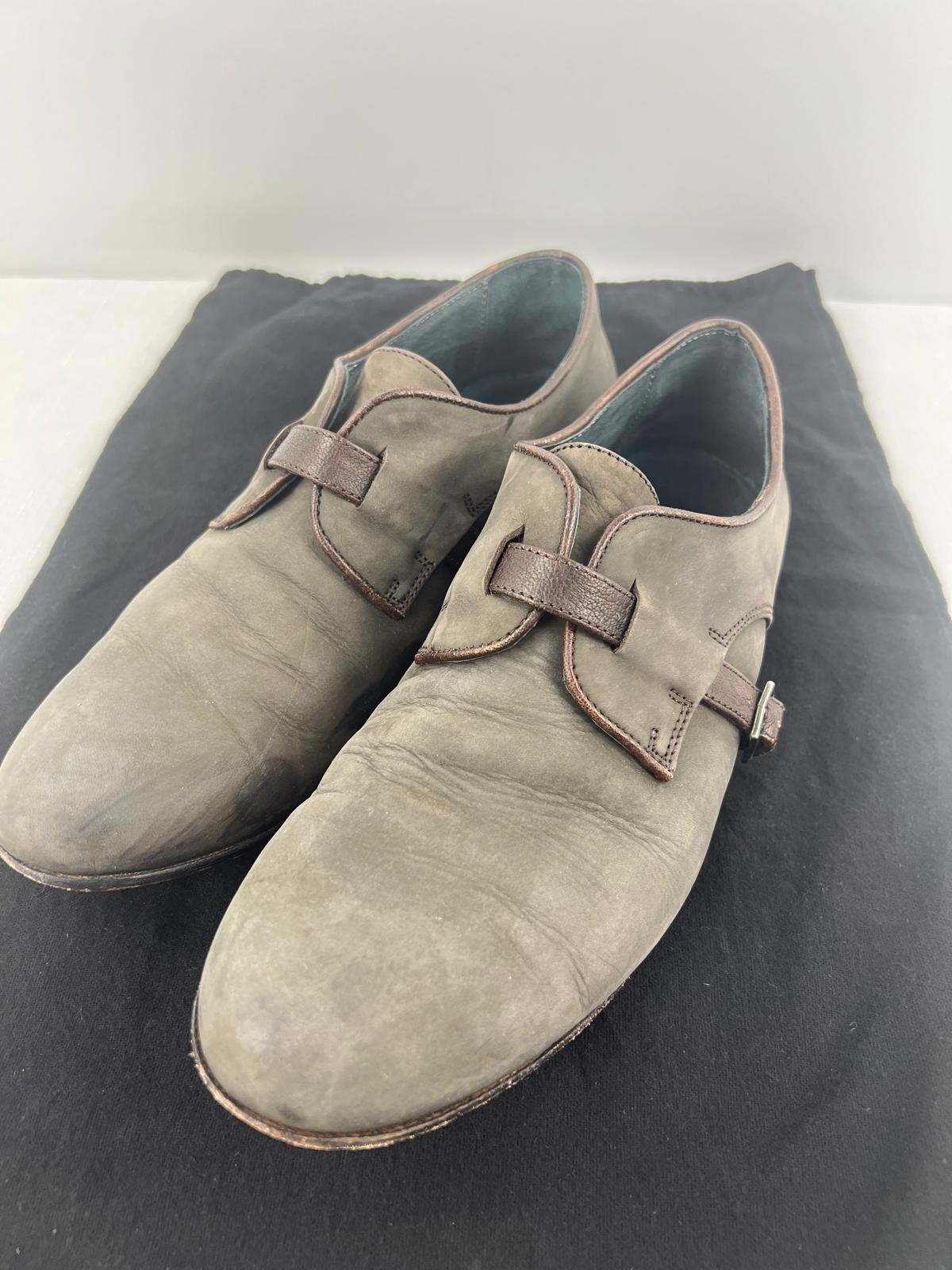 Malcom 3 EK 41 Portuguese Brown Monk Strap Dress Shoes