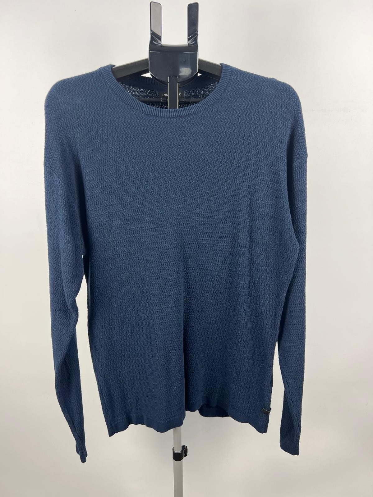 Industrie Garment Makers Navy Cotton Crew Neck Jumper Size L