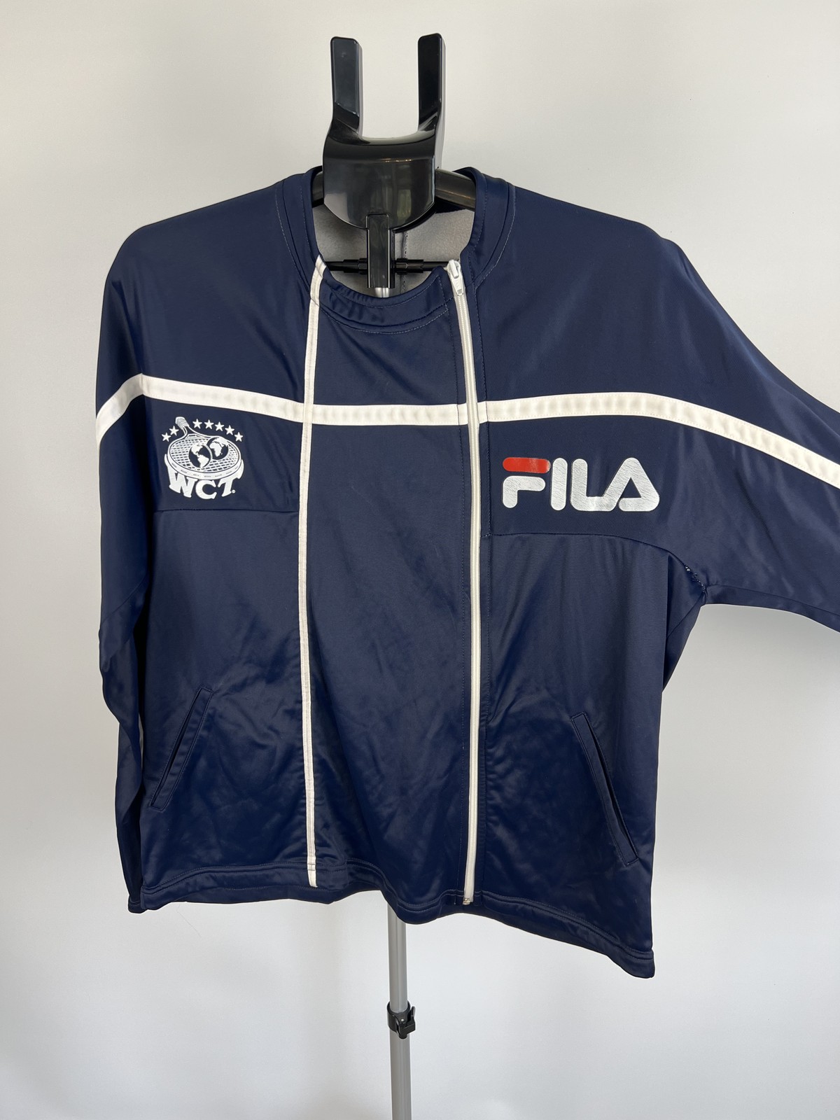 FILA WCT Vintage Track Jacket USA 42 GB 40 Navy White – Large